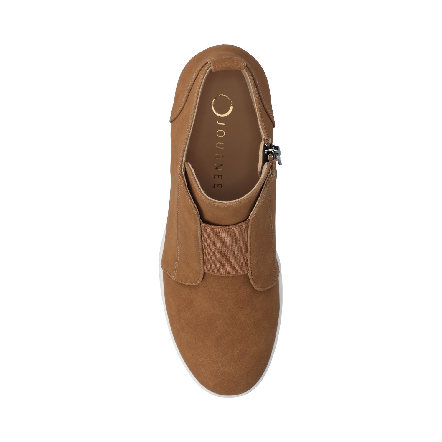 Journee Collection CLARA WEDGE SNEAKERS IN STATEMENT IN WIDE Beige