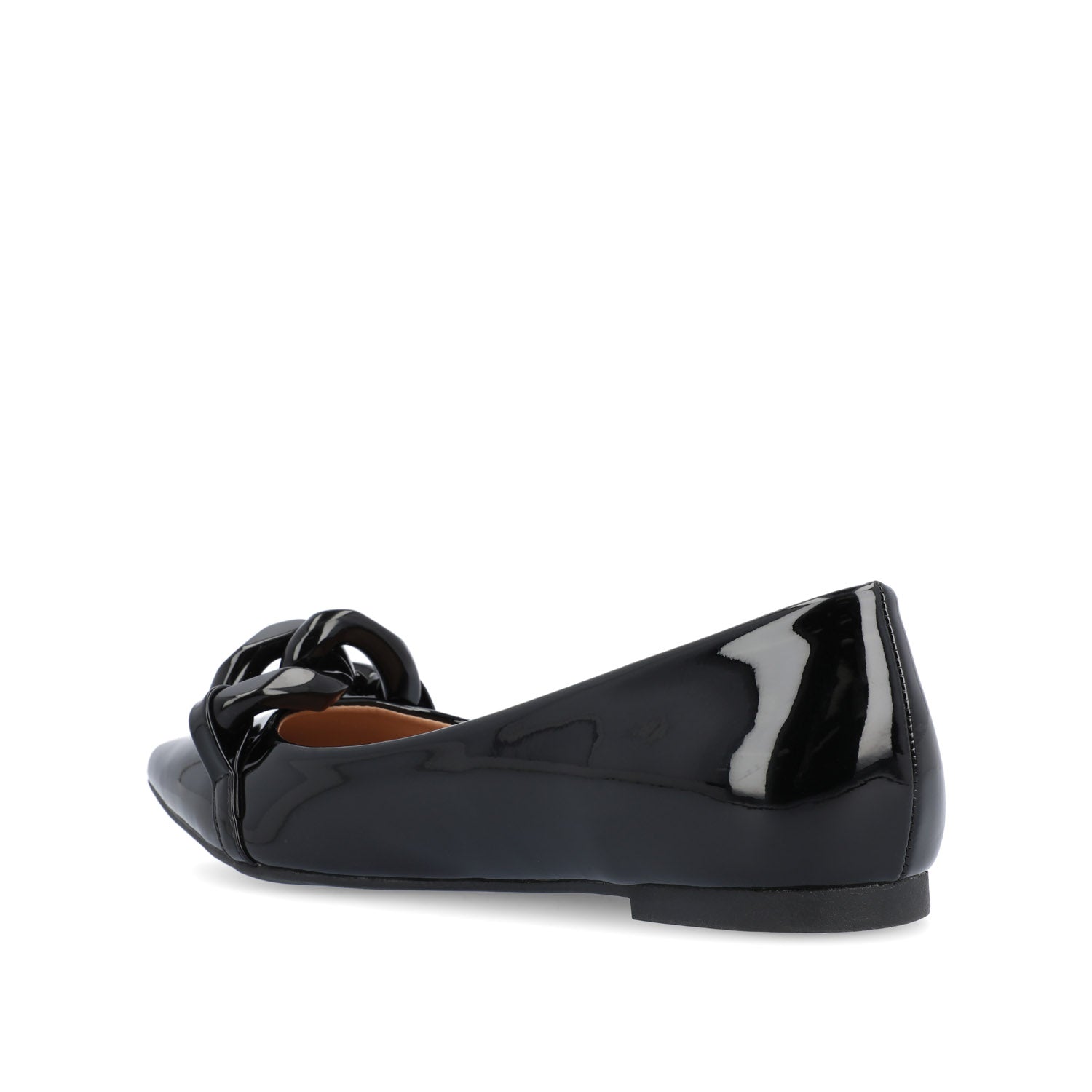 Journee Collection CLAREEN BALLET FLATS IN PATENT Bone Patent
