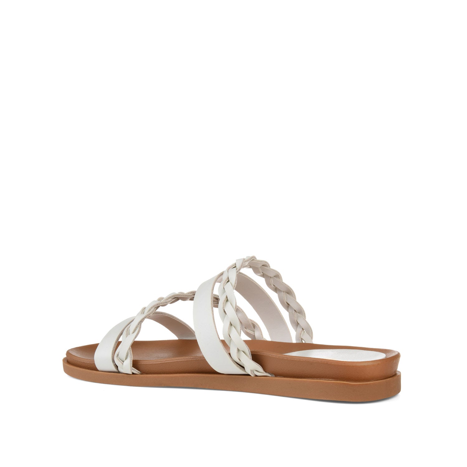 Journee Collection COLETTE SLIDE SANDALS IN WIDE White