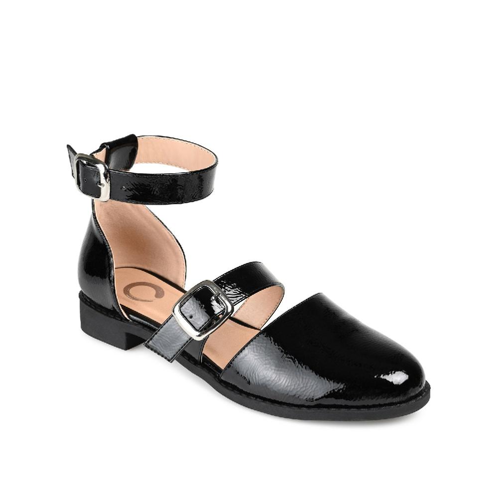 Journee Collection CONSTANCE MARY JANE LOAFER FLAT IN PATENT Black