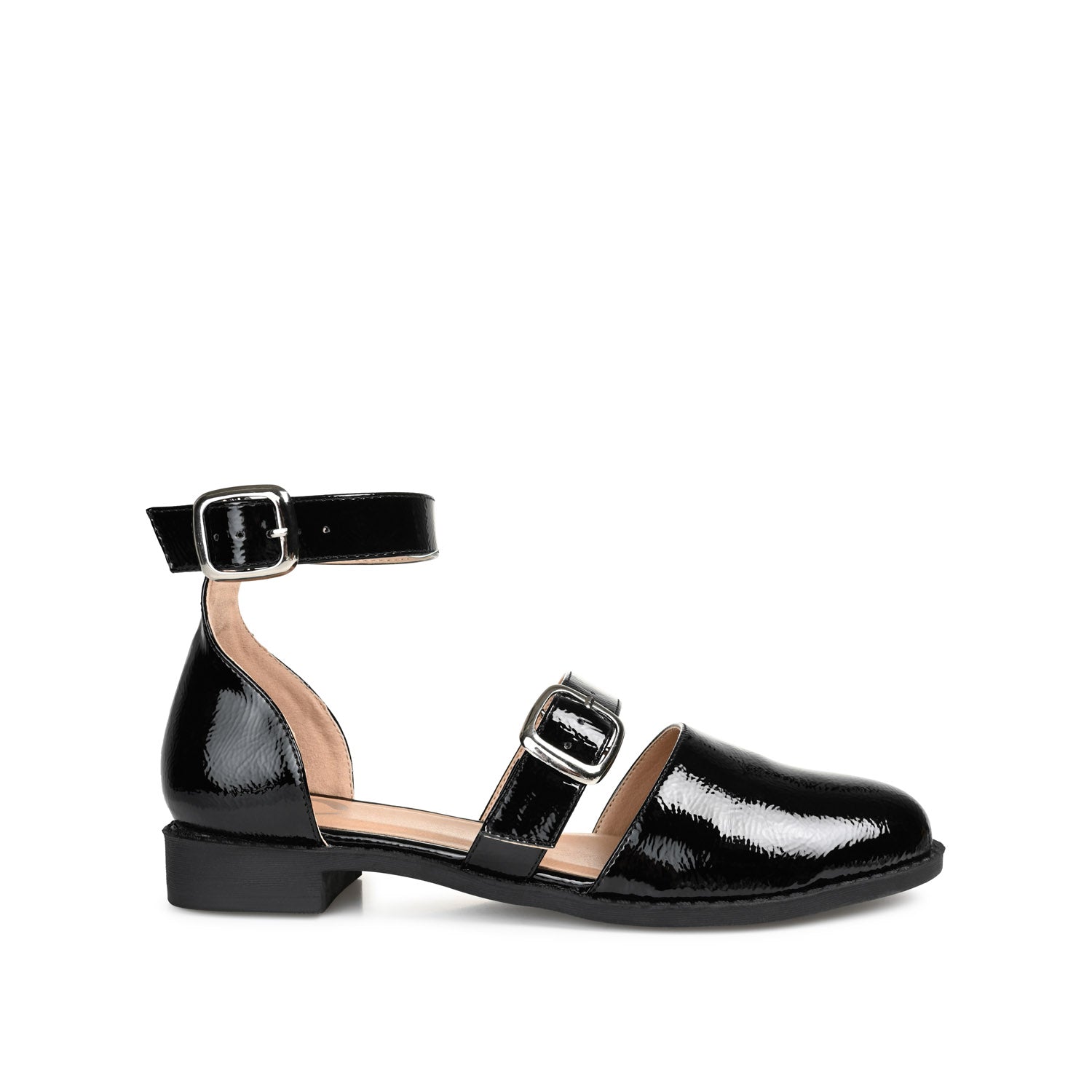 journee collection CONSTANCE MARY JANE LOAFER FLAT IN PATENT Black