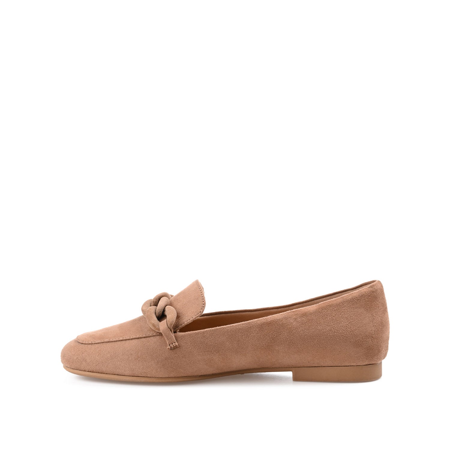 Journee Collection CORDELL LOAFER FLATS IN FAUX SUEDE Taupe