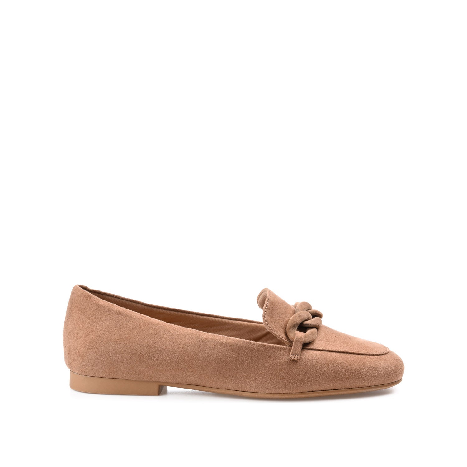 journee collection CORDELL LOAFER FLATS IN FAUX SUEDE Taupe
