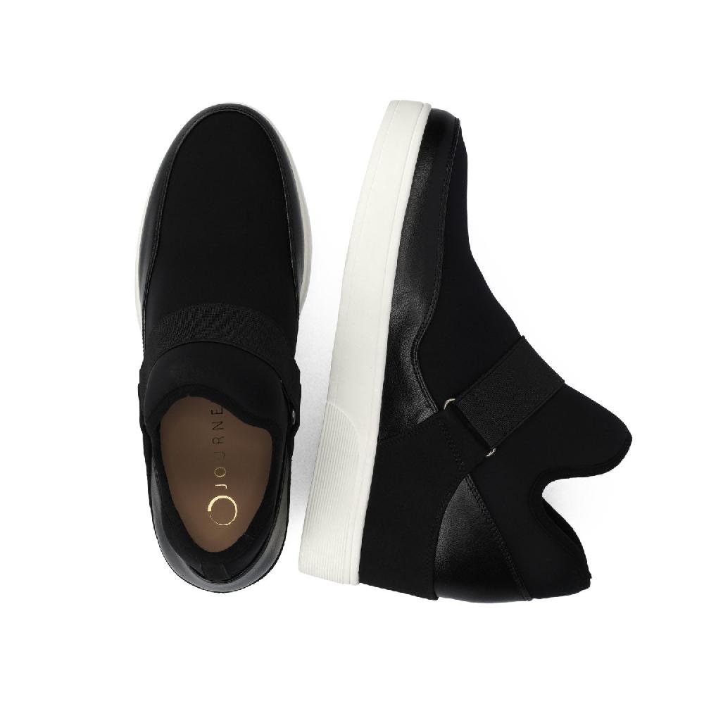 Journee Collection DAMARI HIGH TOP WEDGE SNEAKER Black
