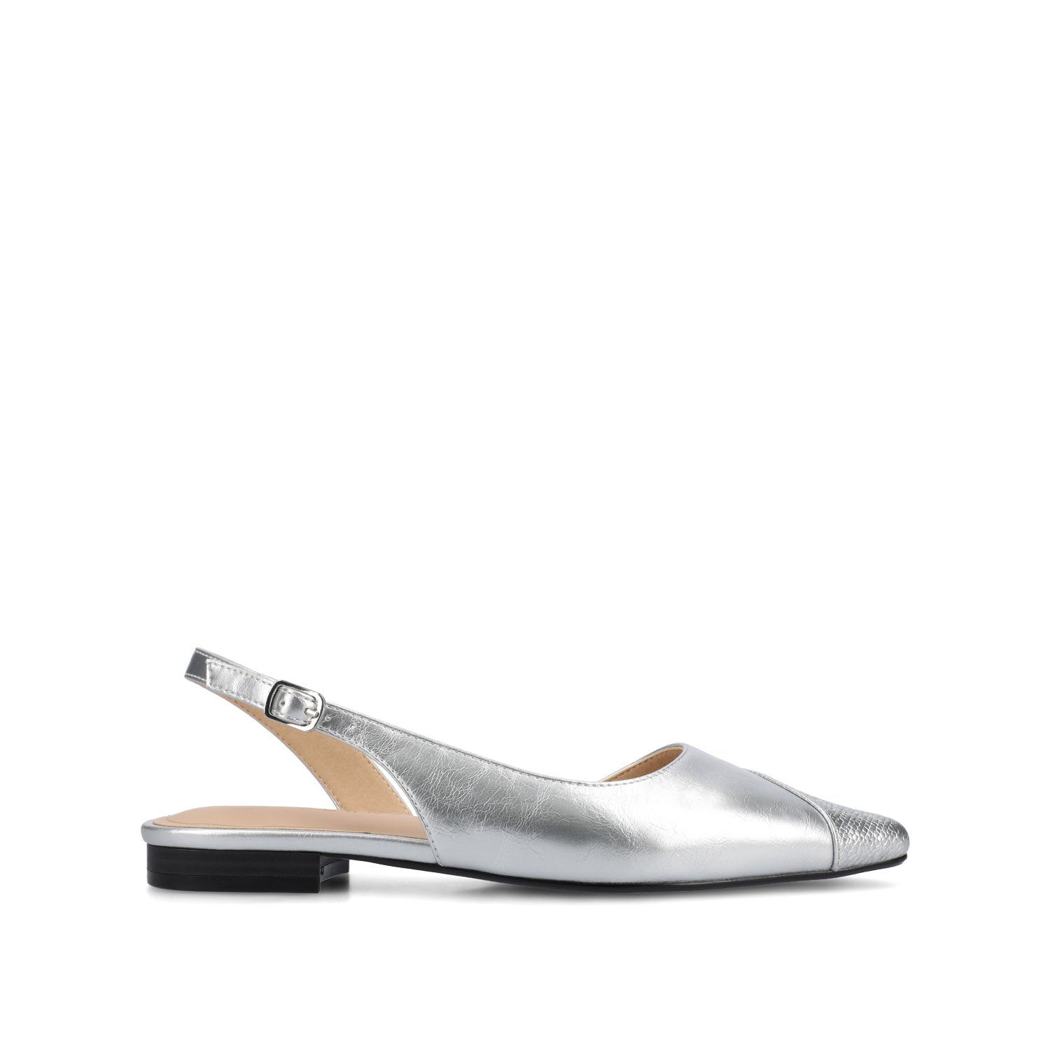 journee collection DAPHNNE BALLET FLATS IN TWEED FABRIC STATEMENT IN WIDE Oxblood Nubuck