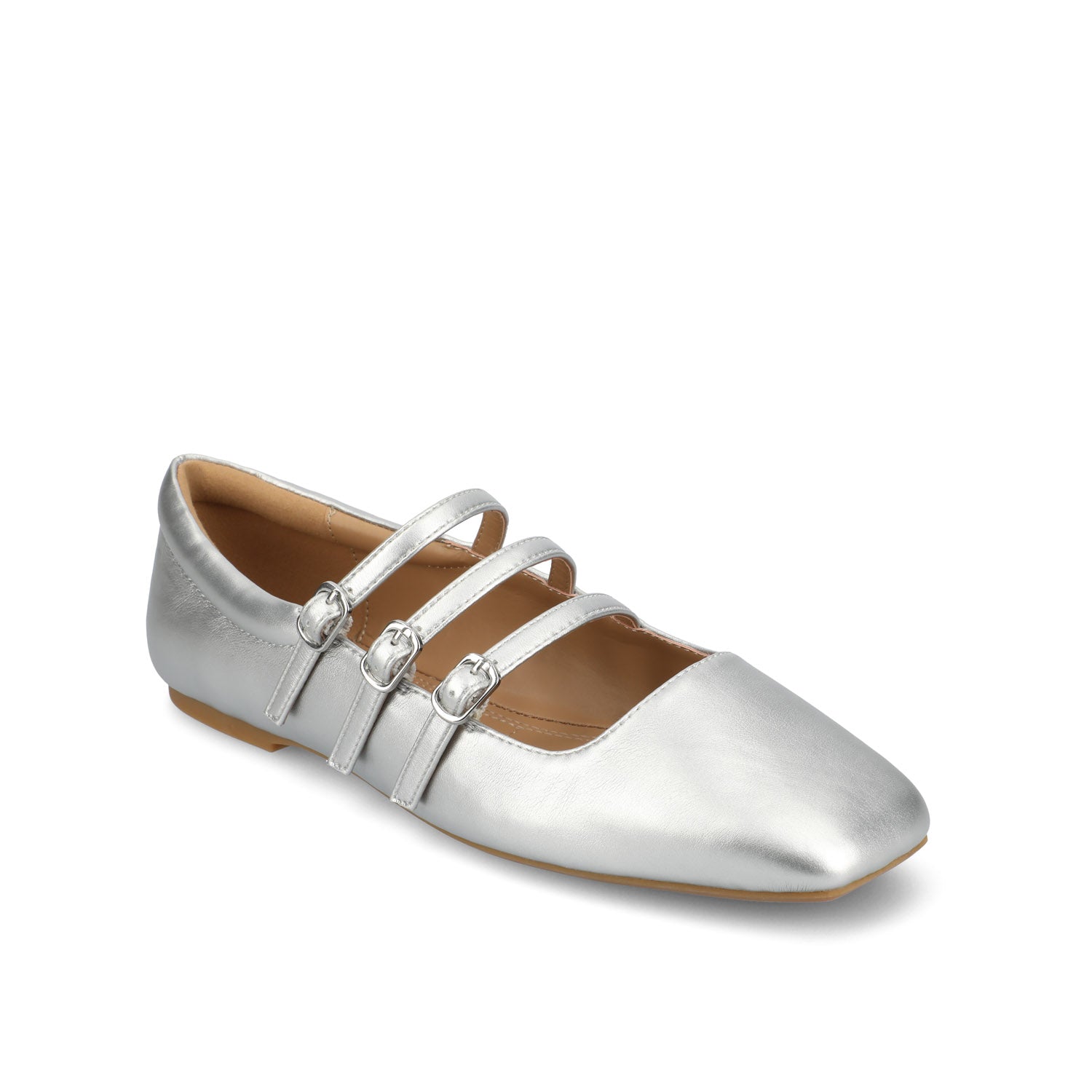 Journee Collection DARLIN STATEMENT FLATS IN WIDE Silver