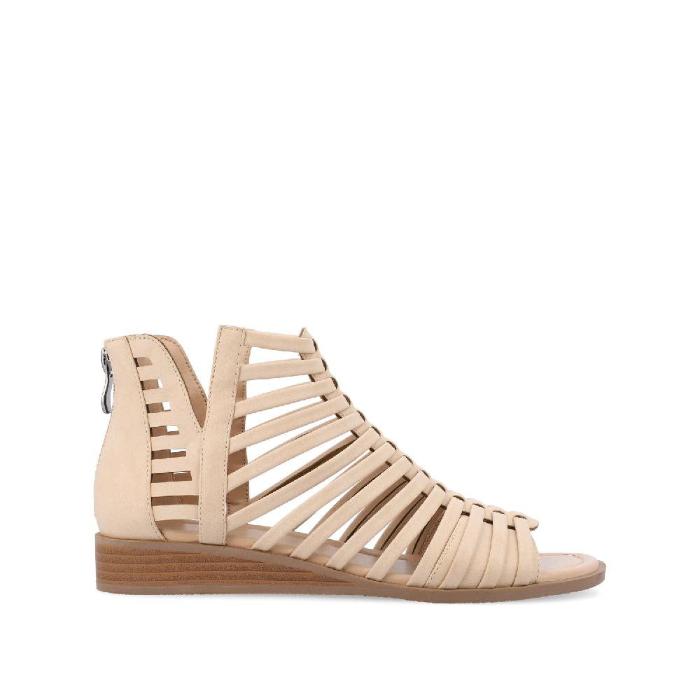 journee collection DELILAH GLADIATOR SANDALS IN FAUX LEATHER Tan