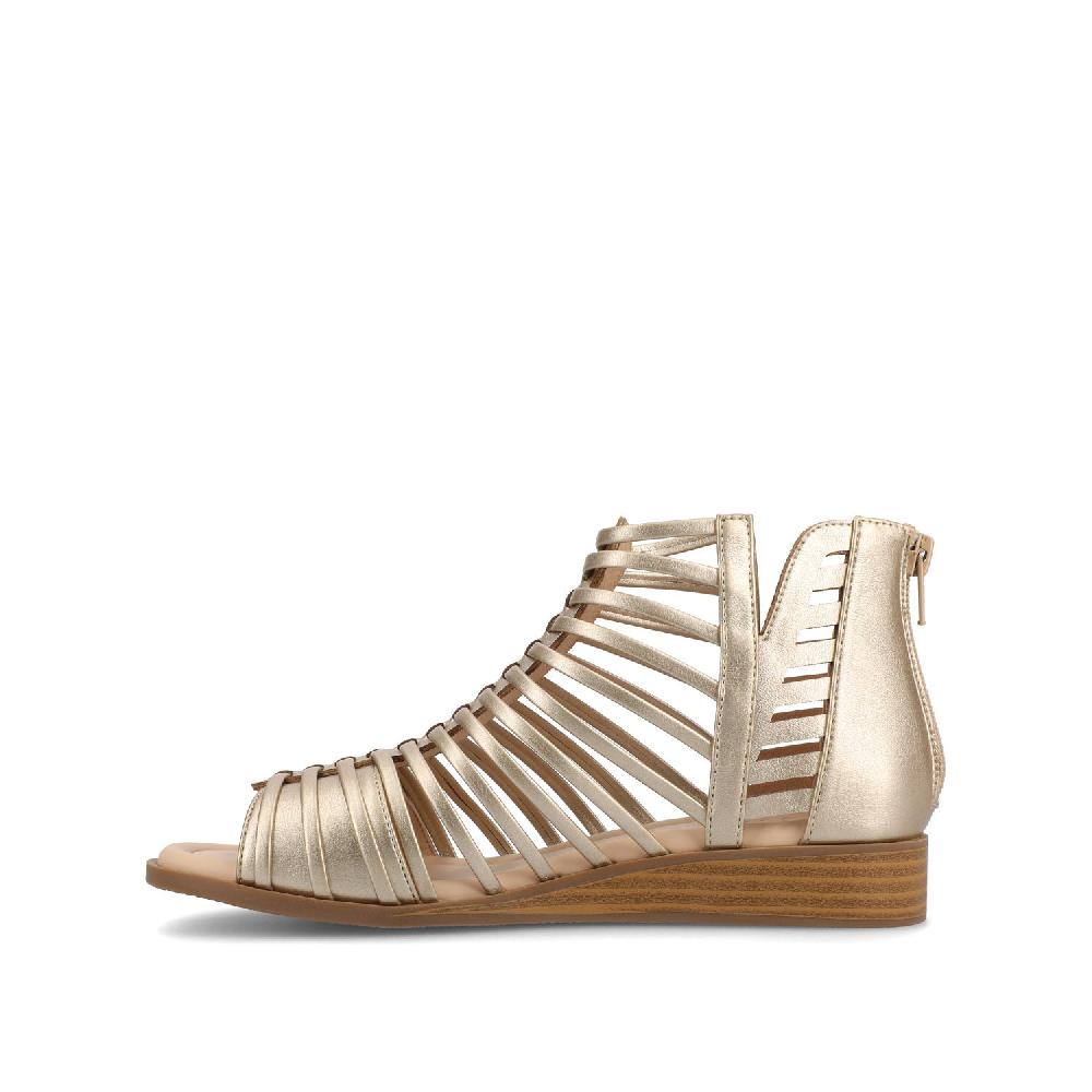Journee Collection DELILAH GLADIATOR SANDALS IN STATEMENT Champagne