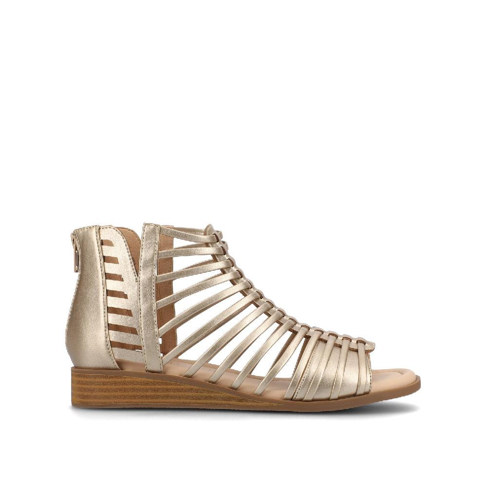 journee collection DELILAH GLADIATOR SANDALS IN STATEMENT Champagne