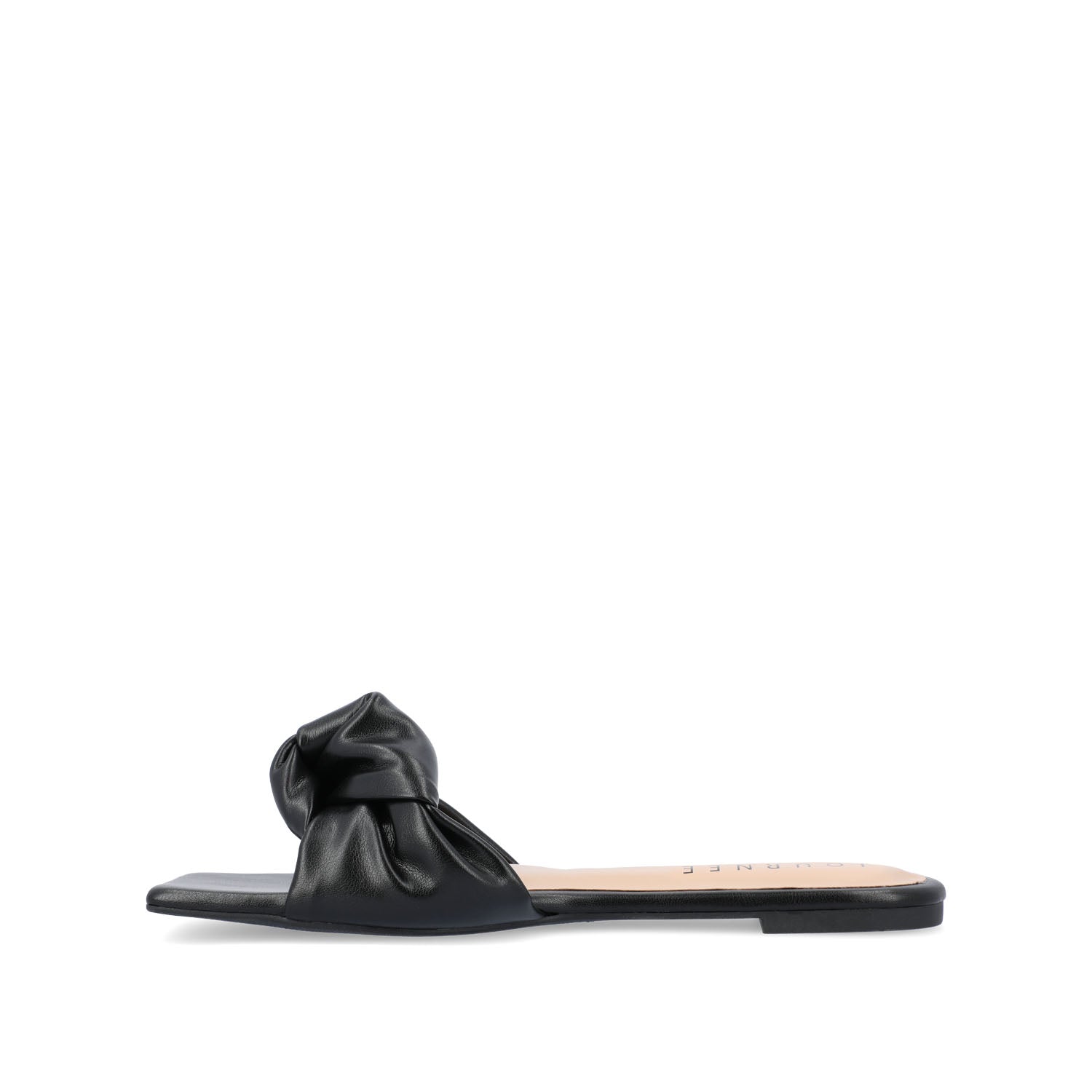 Journee Collection DIANAH SLIDE SANDALS IN FAUX LEATHER Gold Fabric
