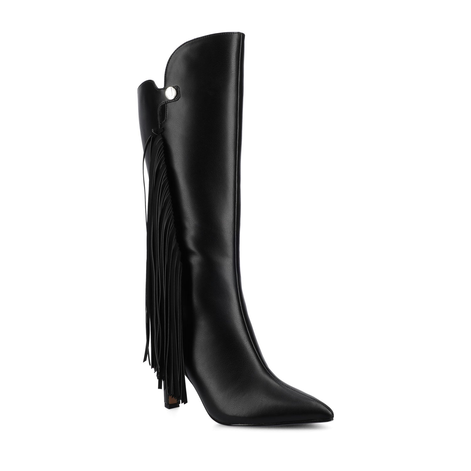 Journee Collection DOLLY KNEE HIGH TASSEL WESTERN BOOTS Black
