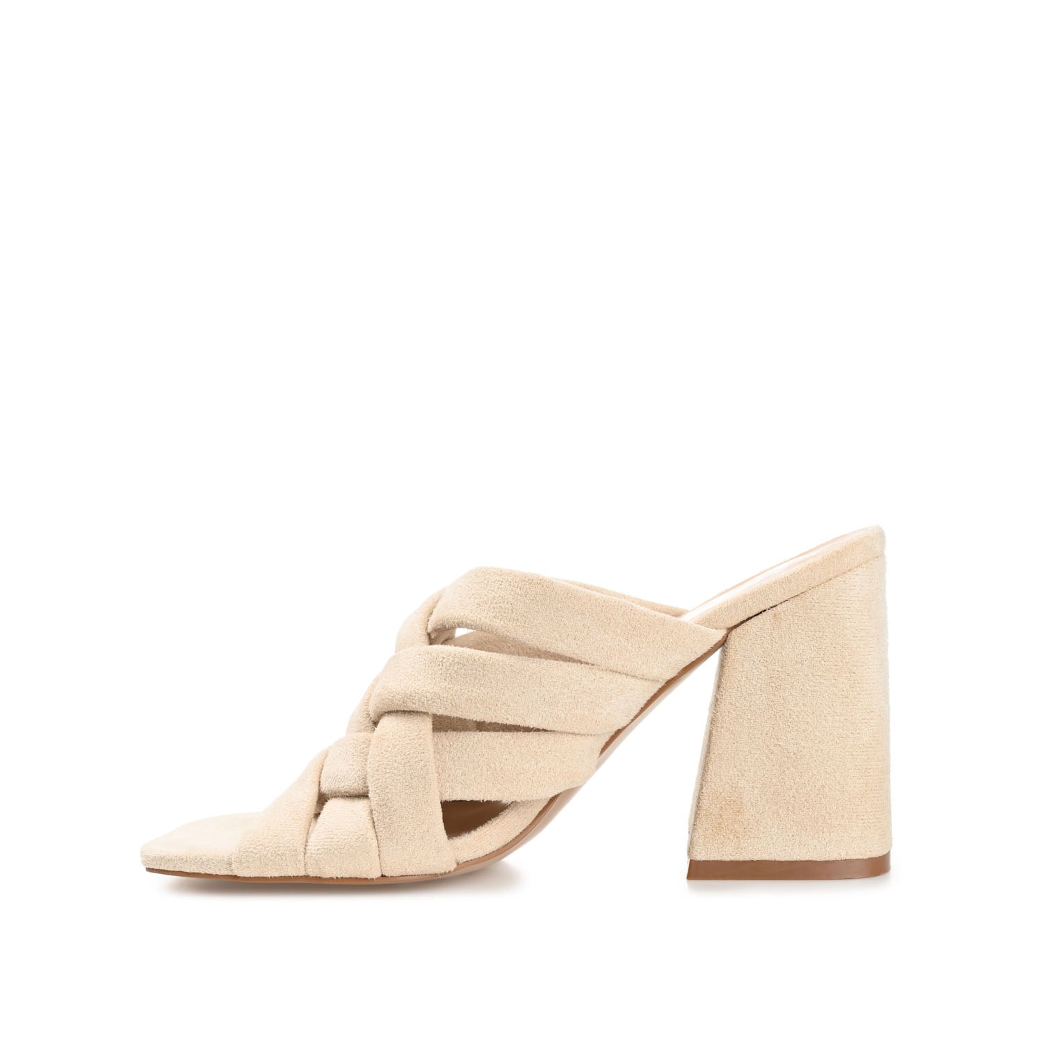 Journee Collection DORISA MULE HEELS IN FAUX SUEDE Ivory