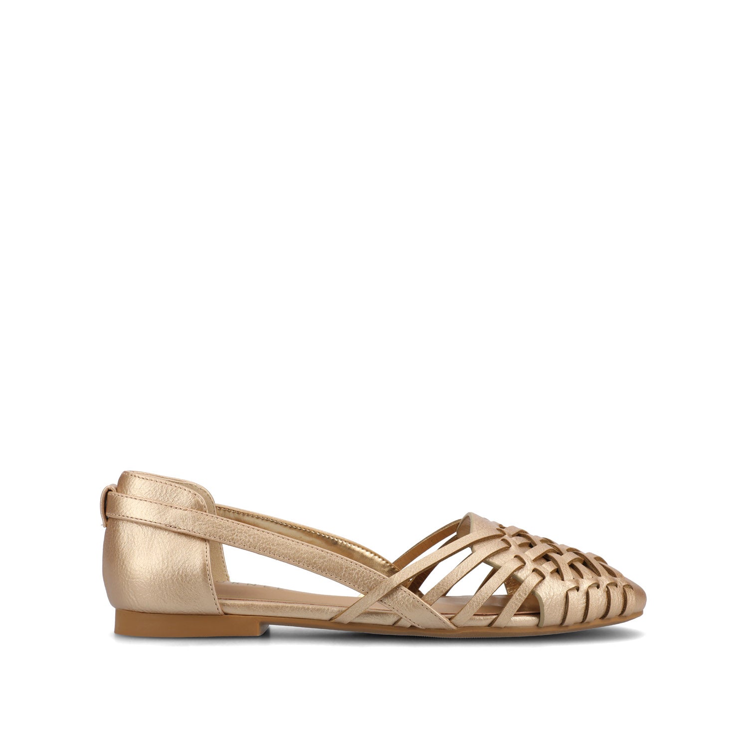 journee collection EKKO WOVEN FLATS IN STATEMENT IN WIDE Champagne