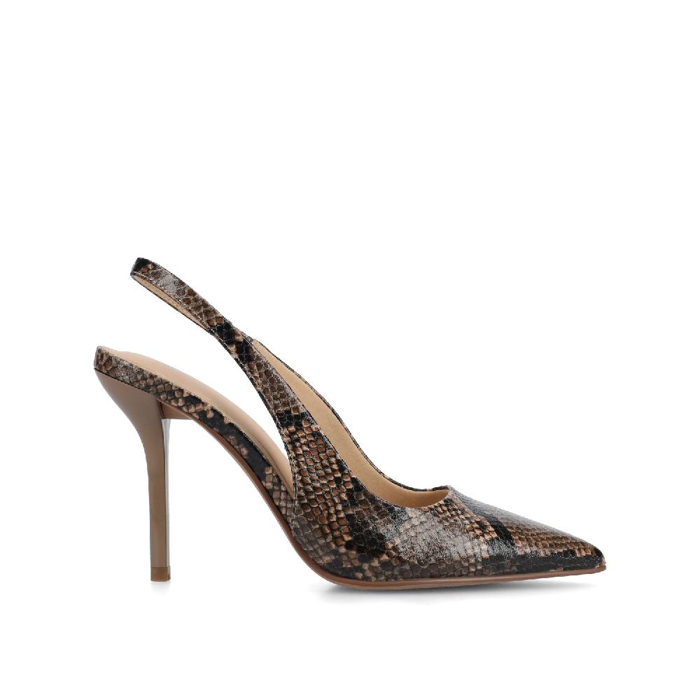 journee collection ELENNEY SLINGBACK STILETTO HEELS IN STATEMENT Chocolate journee collection ELENNEY SLINGBACK STILETTO HEELS IN STATEMENT Chocolate