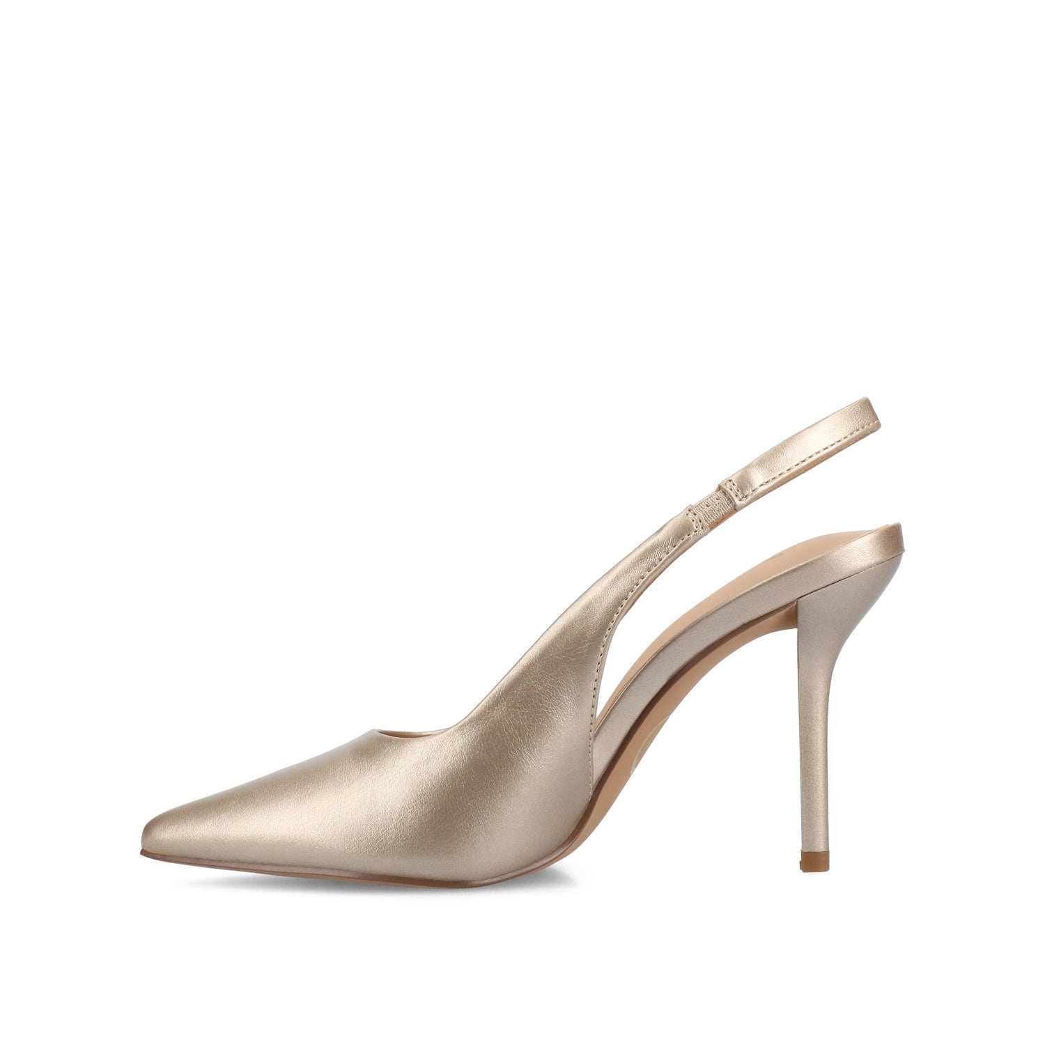 Journee Collection ELENNEY SLINGBACK STILETTO HEELS Nude Suede