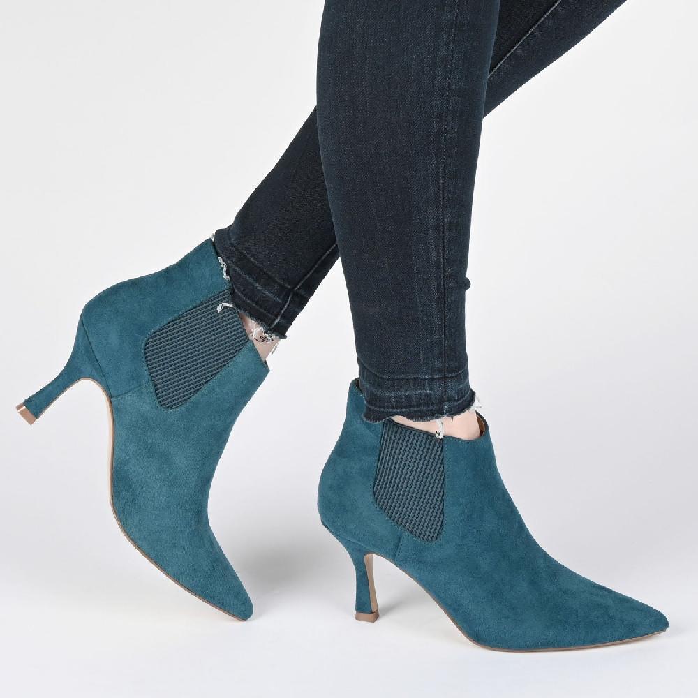 Journee Collection ELITTA CHELSEA BOOTIES IN FAUX SUEDE Black