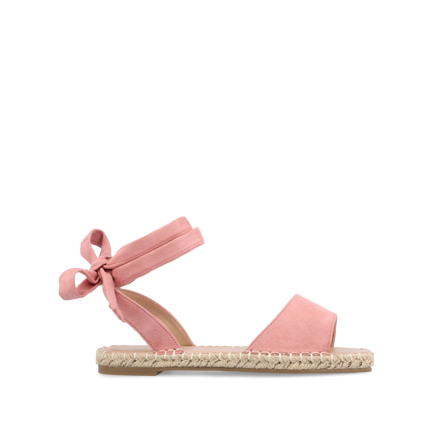 journee collection EMELIE MULTI STRAP ESPADRILLE SANDALS Rose