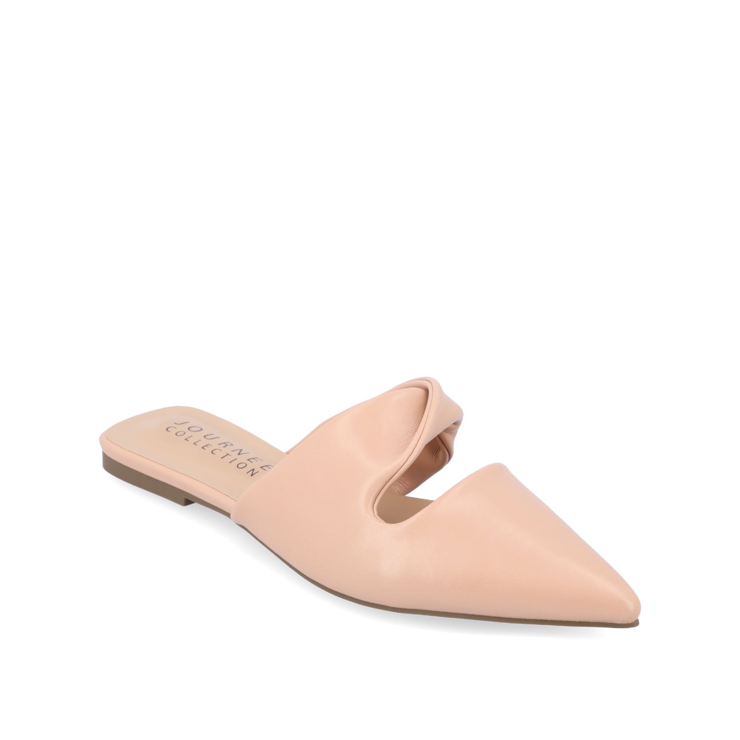 Journee Collection ENNISS MULE FLATS IN FAUX LEATHER Blush