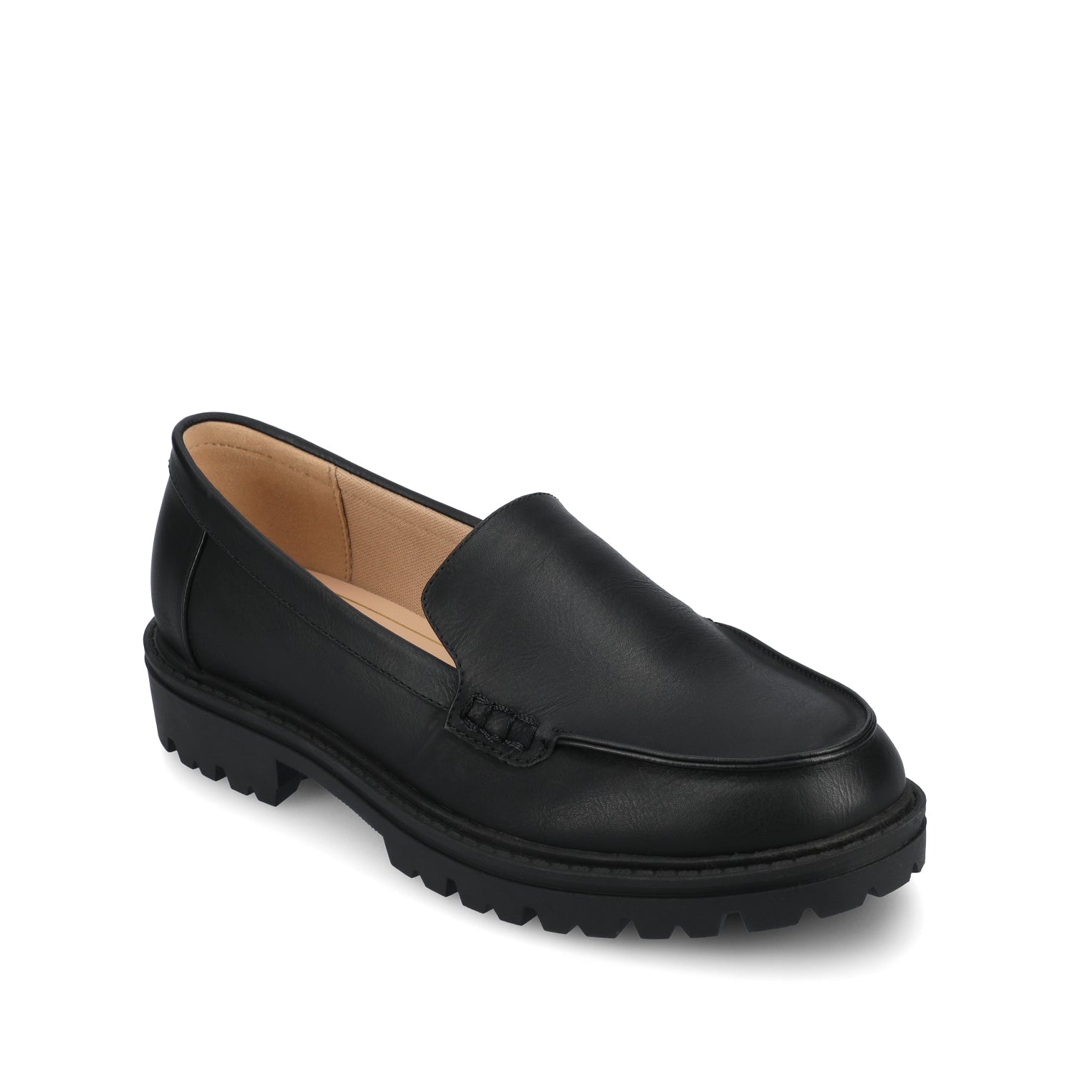 Journee Collection ERIKA SLIP ON LOAFER IN WIDE Chocolate Faux Suede