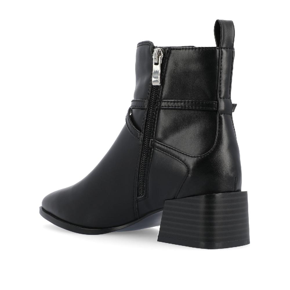 Journee Collection ESTELLE BLOCK HEELED BOOTIES IN WIDE Off White