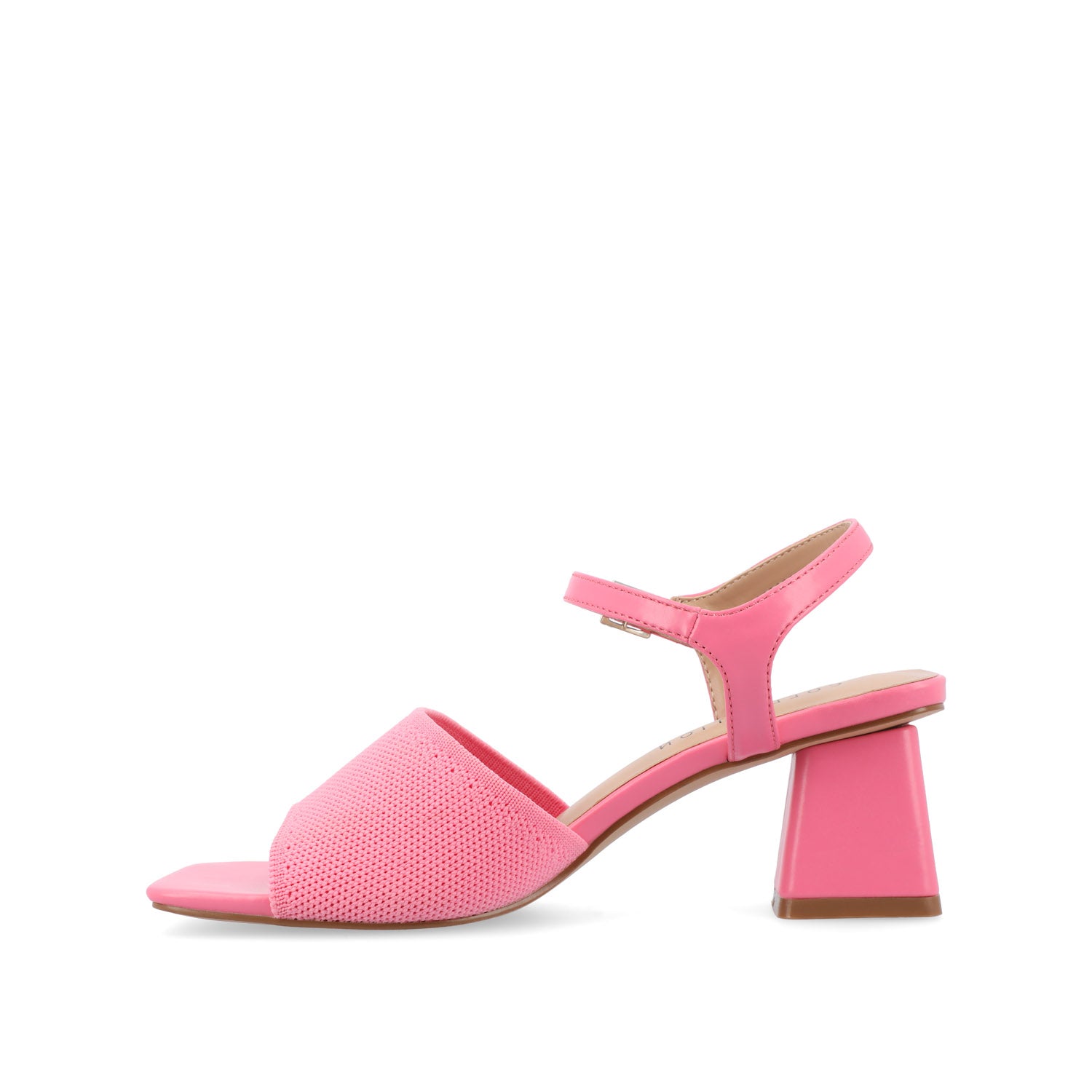 Journee Collection EVYLINN STRAPPY HEELS IN WIDE Beige Knit