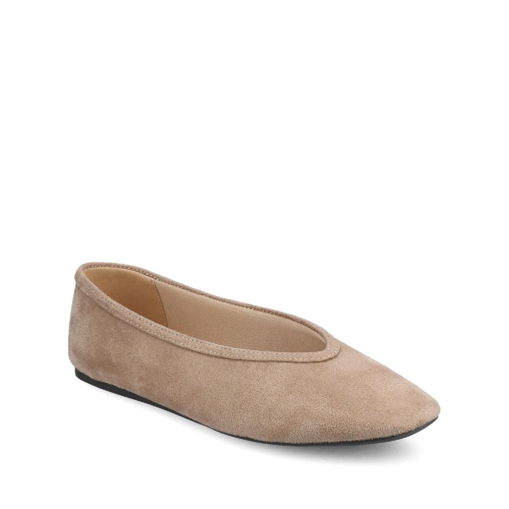 Journee Collection FORTUNE BALLET FLATS Black Suede