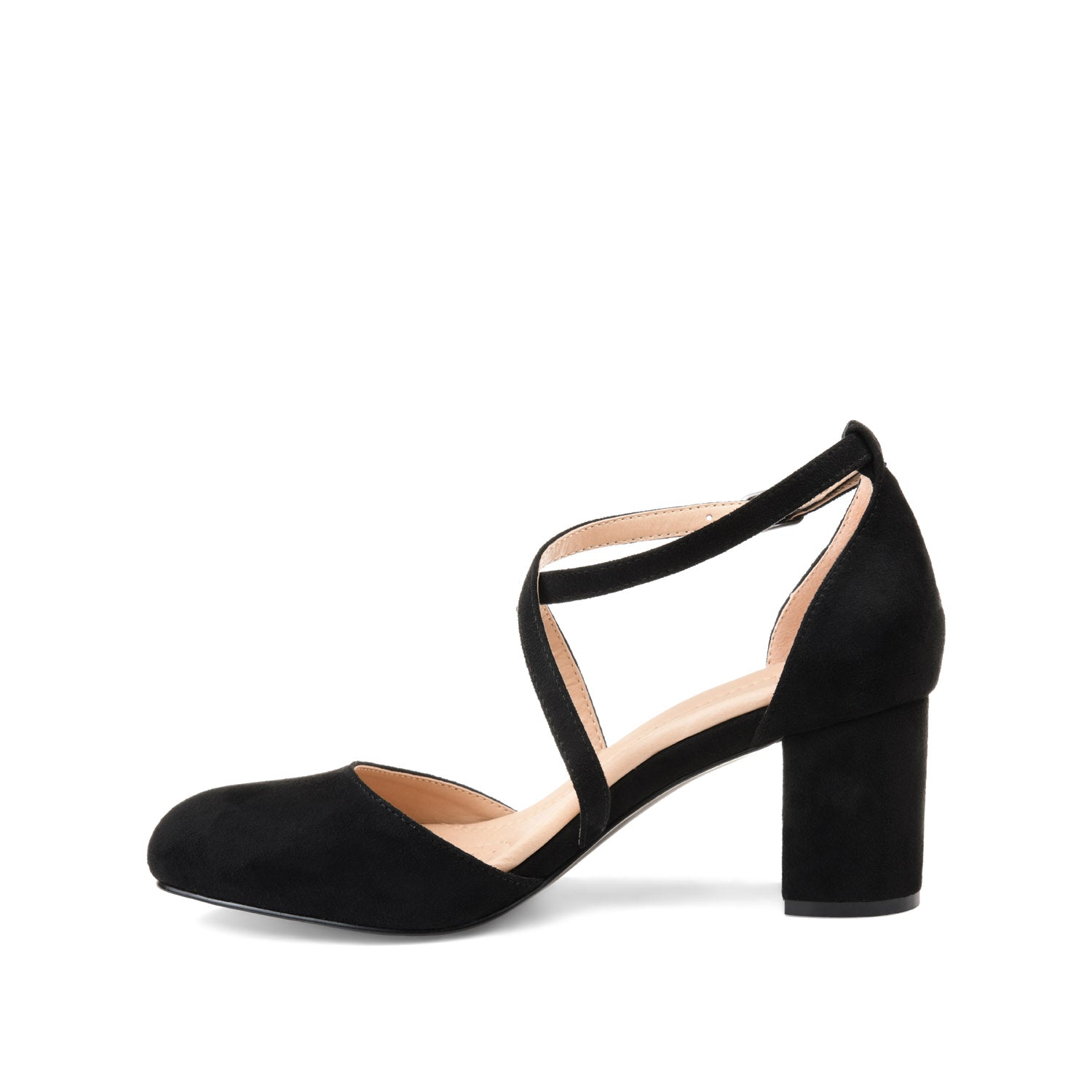 Journee Collection FOSTER BLOCK HEEL D'ORSAYS IN WIDE Navy Nubuck