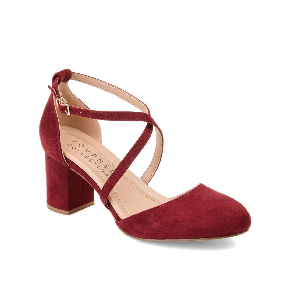 Journee Collection FOSTER D'ORSAY PUMP HEELS IN FAUX SUEDE Wine