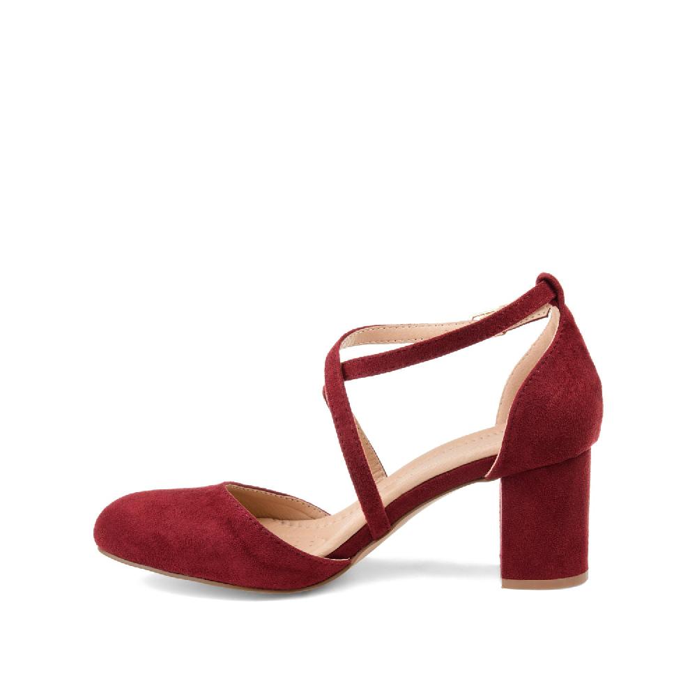 Journee Collection FOSTER D'ORSAY PUMP HEELS IN FAUX SUEDE Wine