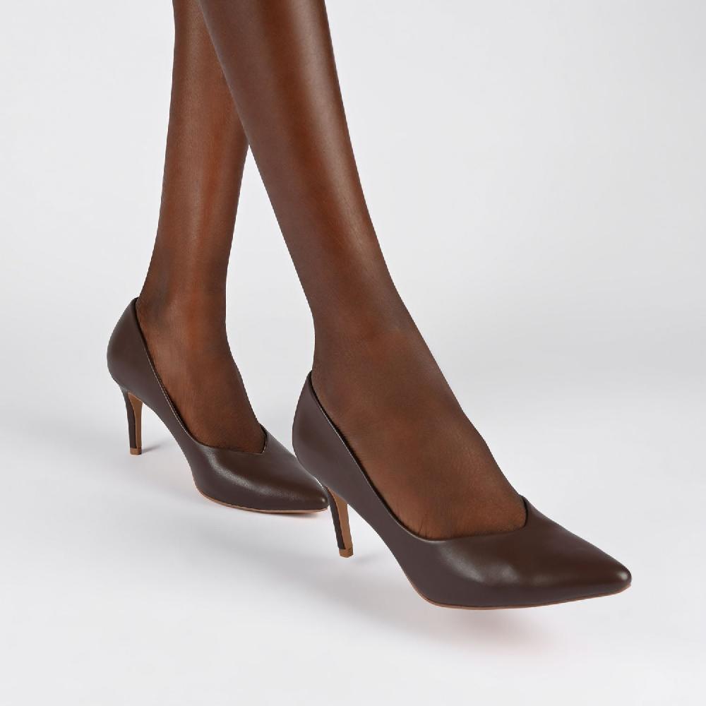 Journee Collection GABRIELLA COOL SHADE STILETTO HEELS IN WIDE Mocha