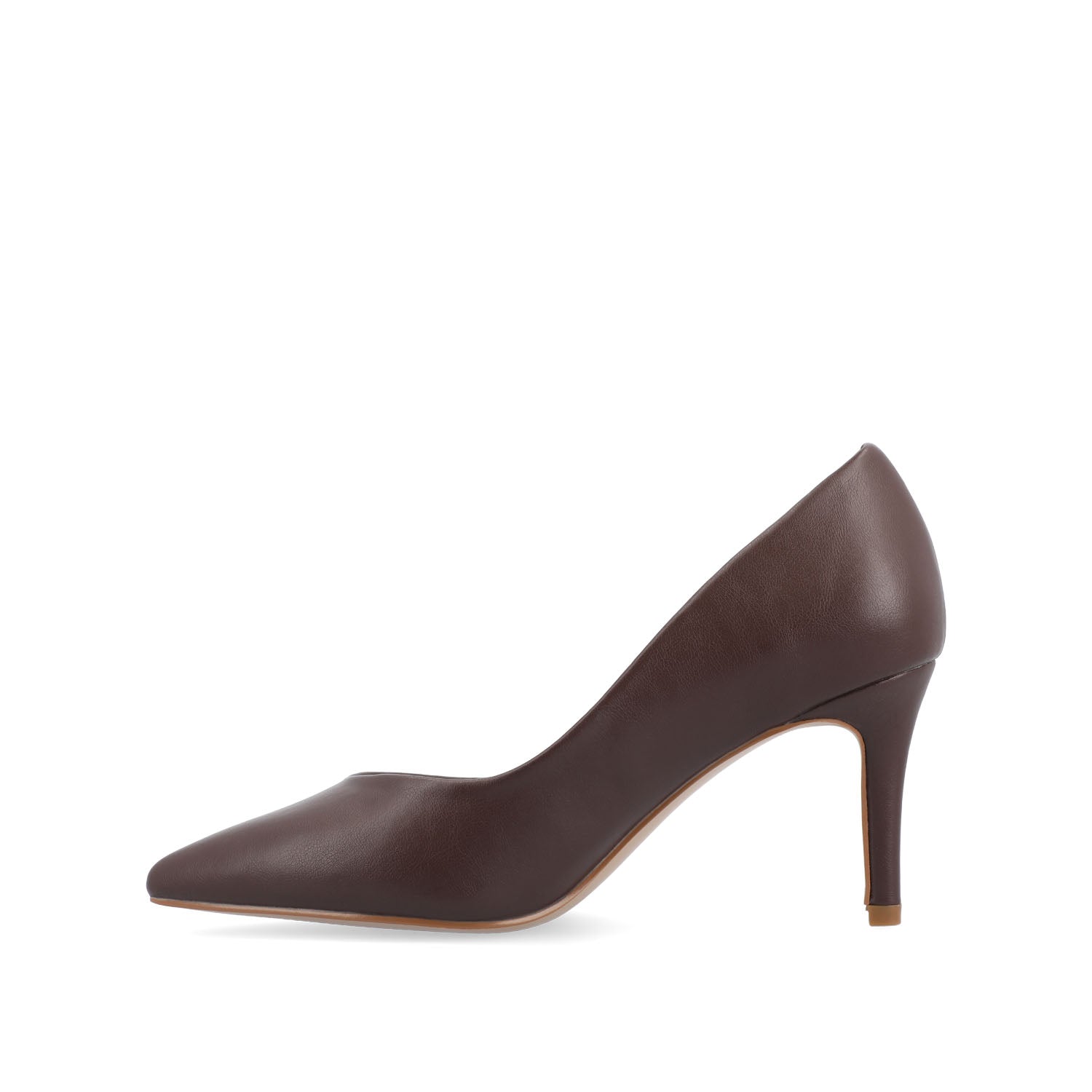 Journee Collection GABRIELLA COOL SHADE STILETTO HEELS IN WIDE Mocha