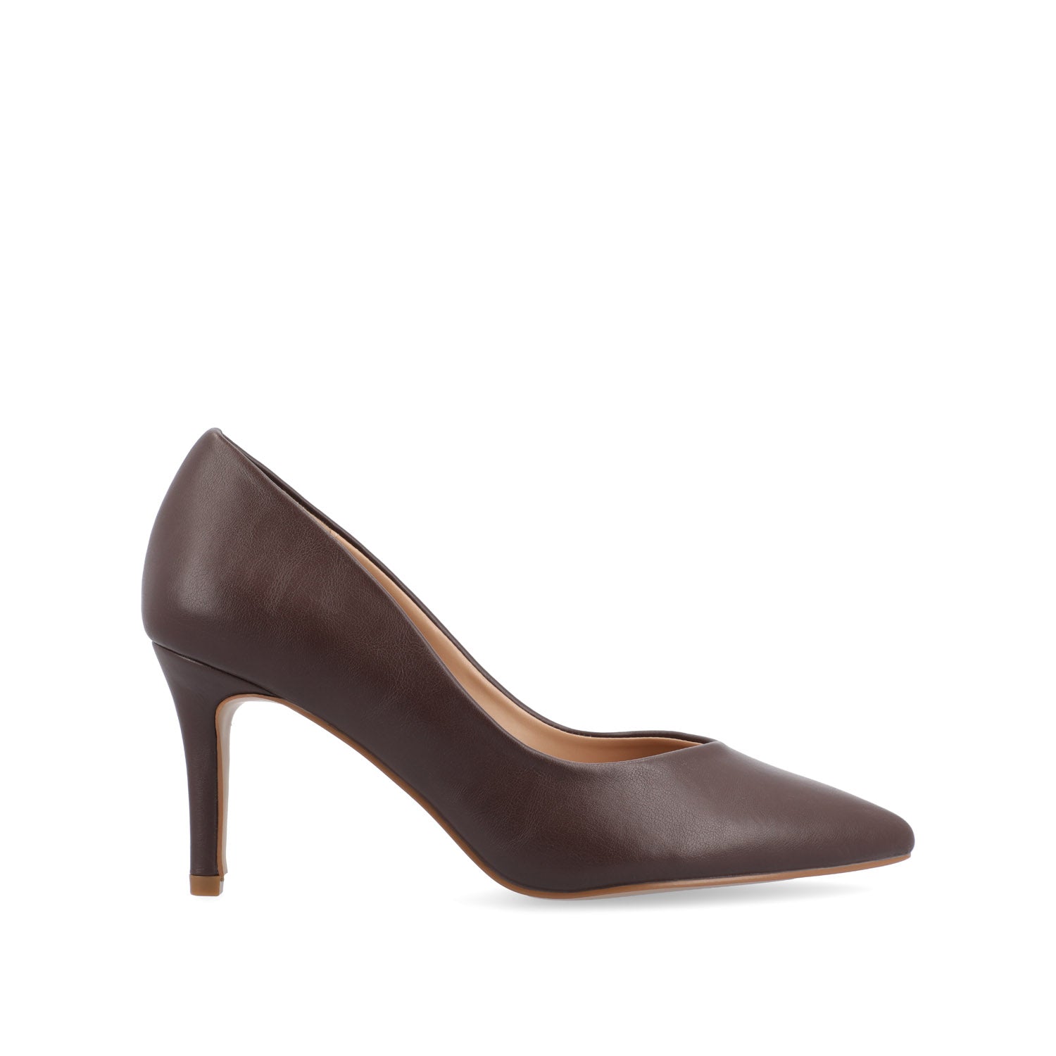 journee collection GABRIELLA COOL SHADE STILETTO HEELS IN WIDE Mocha