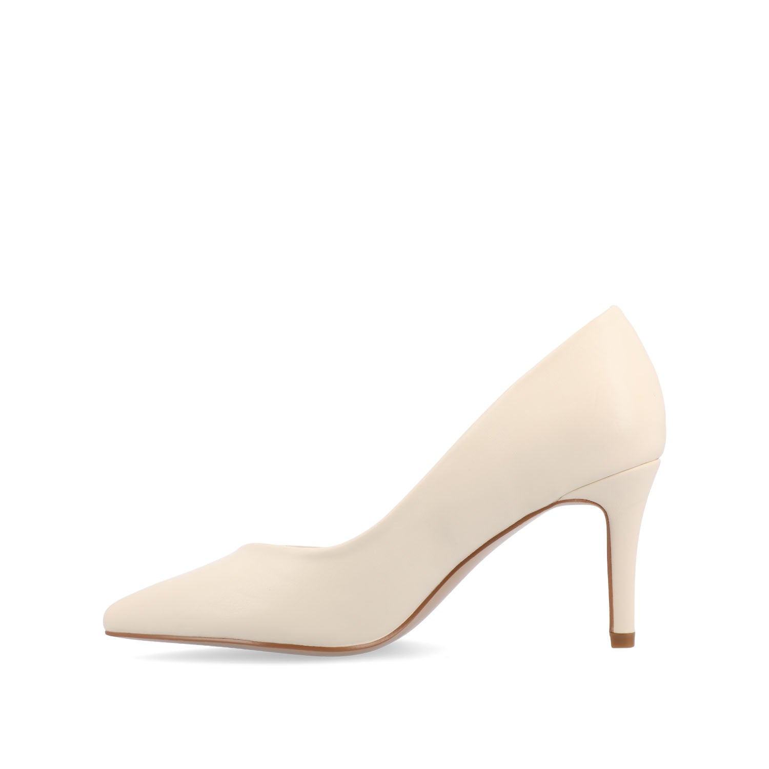 Journee Collection GABRIELLA STILETTO PUMP HEELS IN WARM SHADES Cream