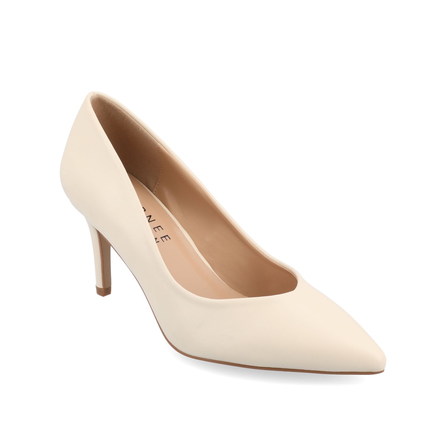 Journee Collection GABRIELLA WARM SHADE STILETTO HEELS IN NARROW Cream