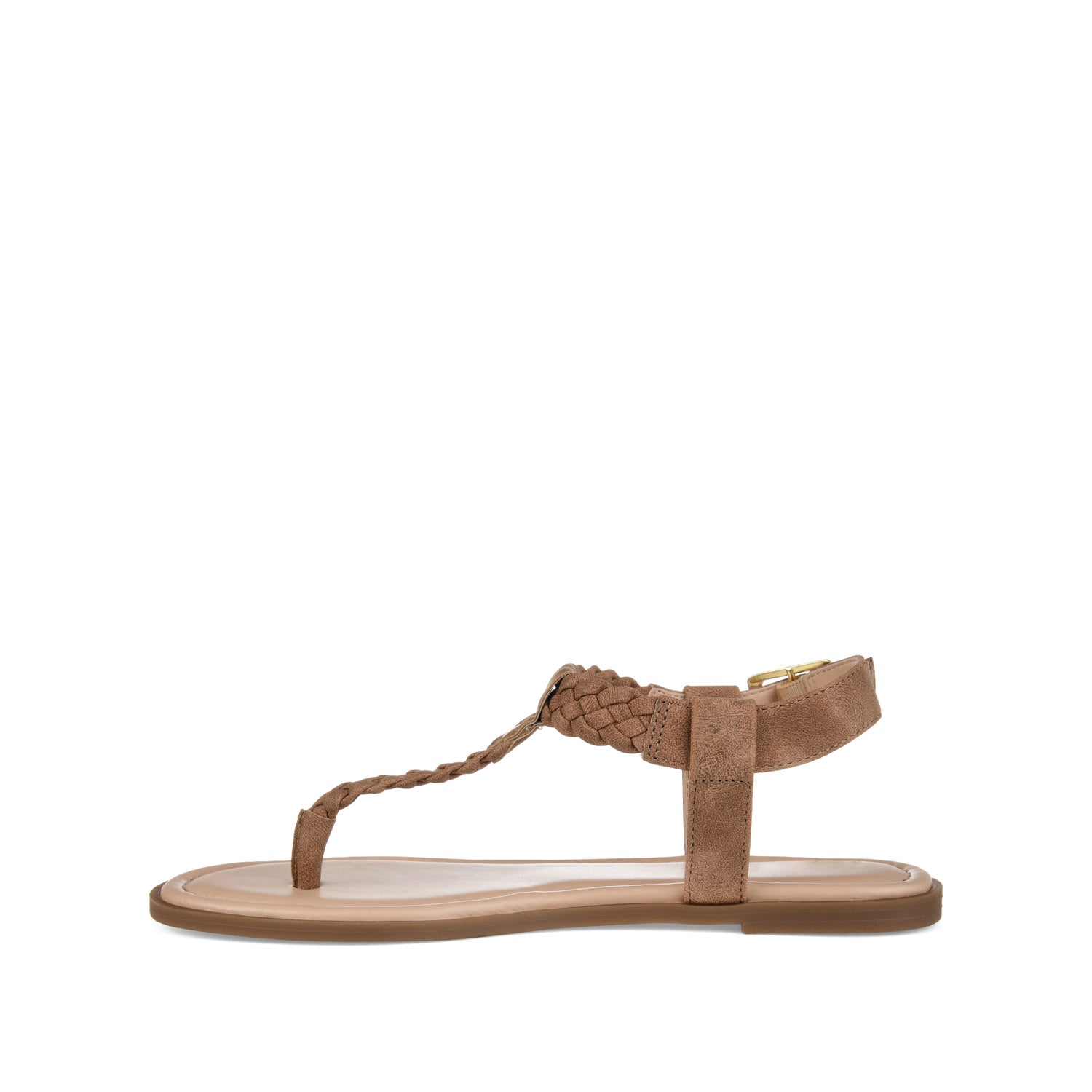 Journee Collection GENEVIVE T-STRAP SANDALS IN FAUX LEATHER Black