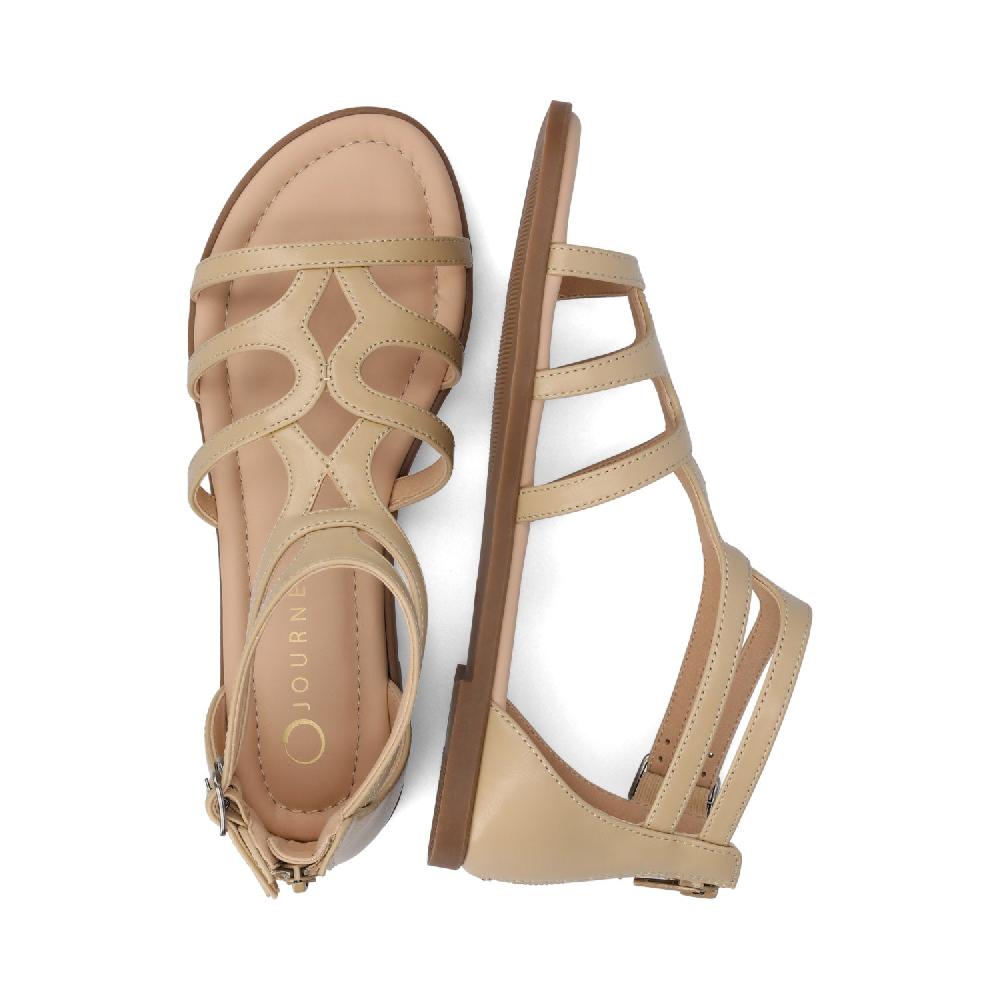 Journee Collection GENNEVA GLADIATOR SANDALS White PU