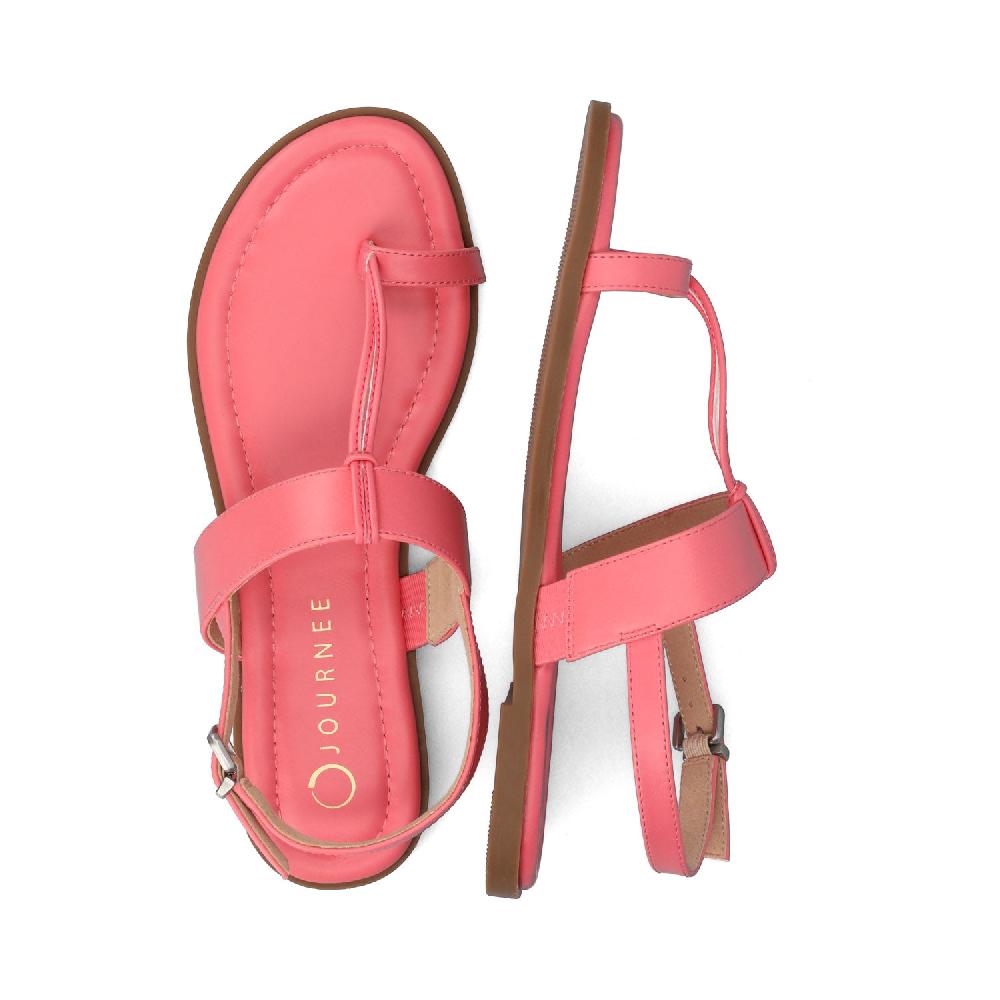 Journee Collection GERRA SANDALS IN FAUX LEATHER White PU