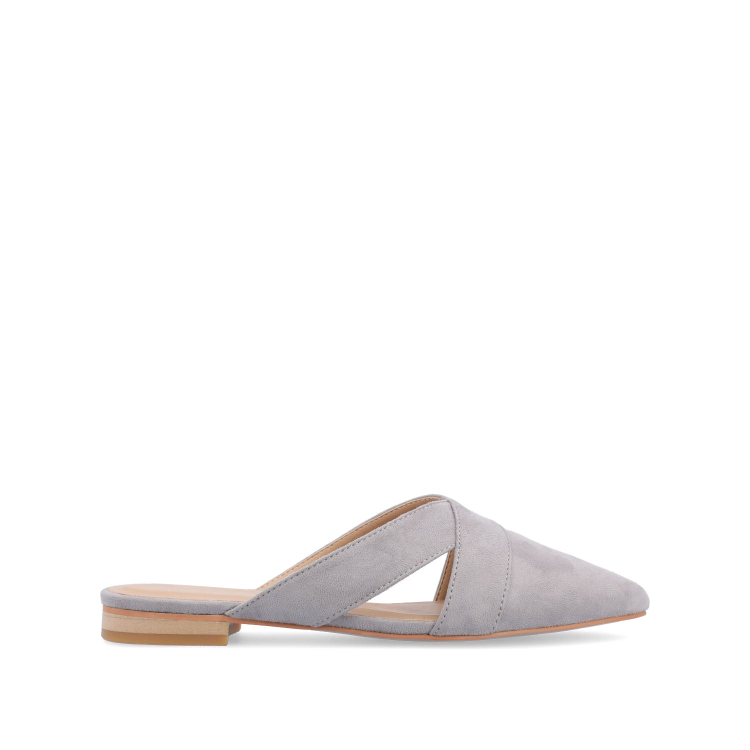 journee collection GIADA MULE FLATS IN FAUX SUEDE Grey