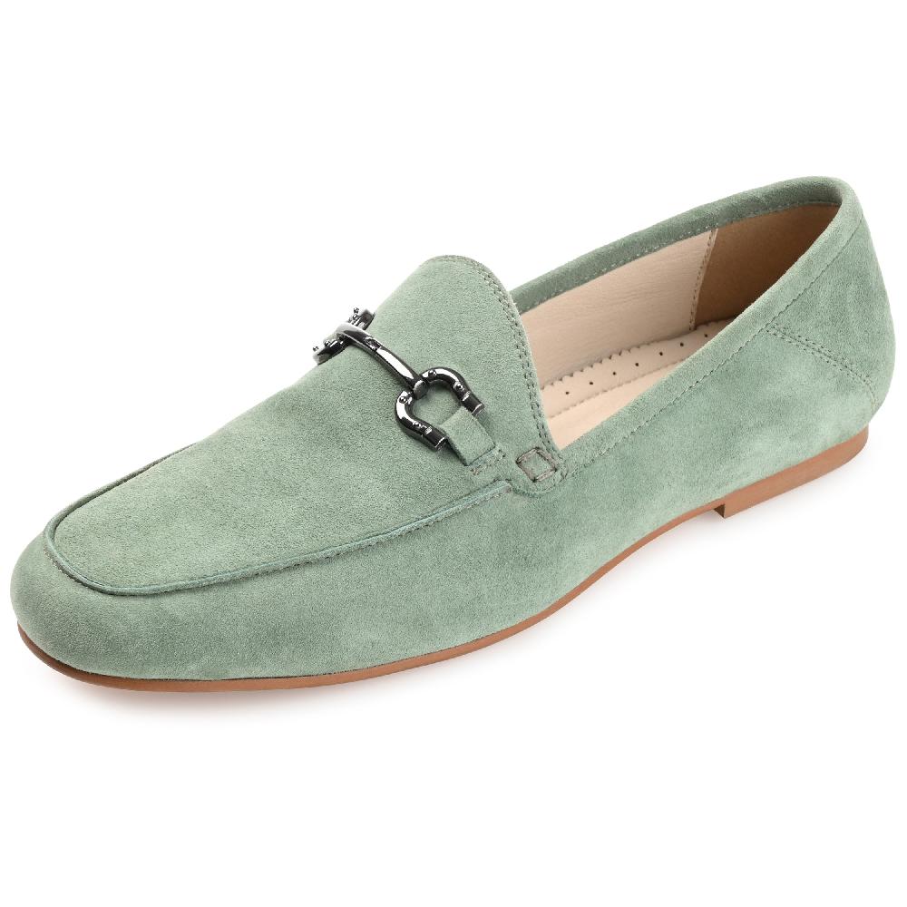 Journee Collection GIIA CRASH BACK HORSE BIT LOAFER FLAT Green