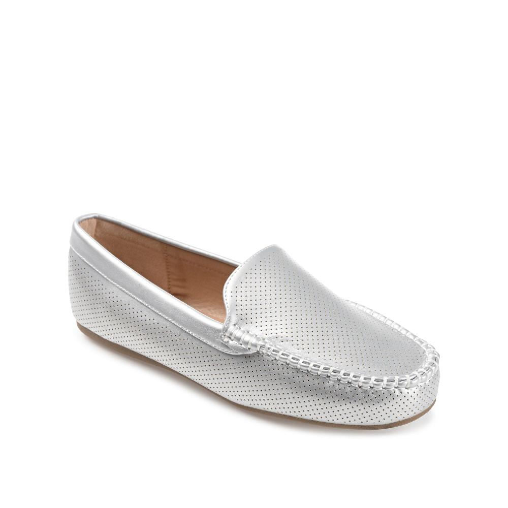 Journee Collection HALSEY MOC TOE LOAFER FLATS IN WIDE Taupe