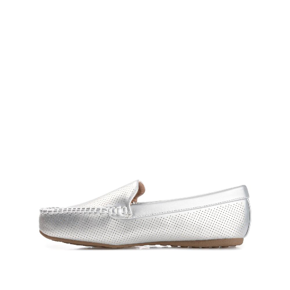 Journee Collection HALSEY MOC TOE LOAFER FLATS IN WIDE Taupe