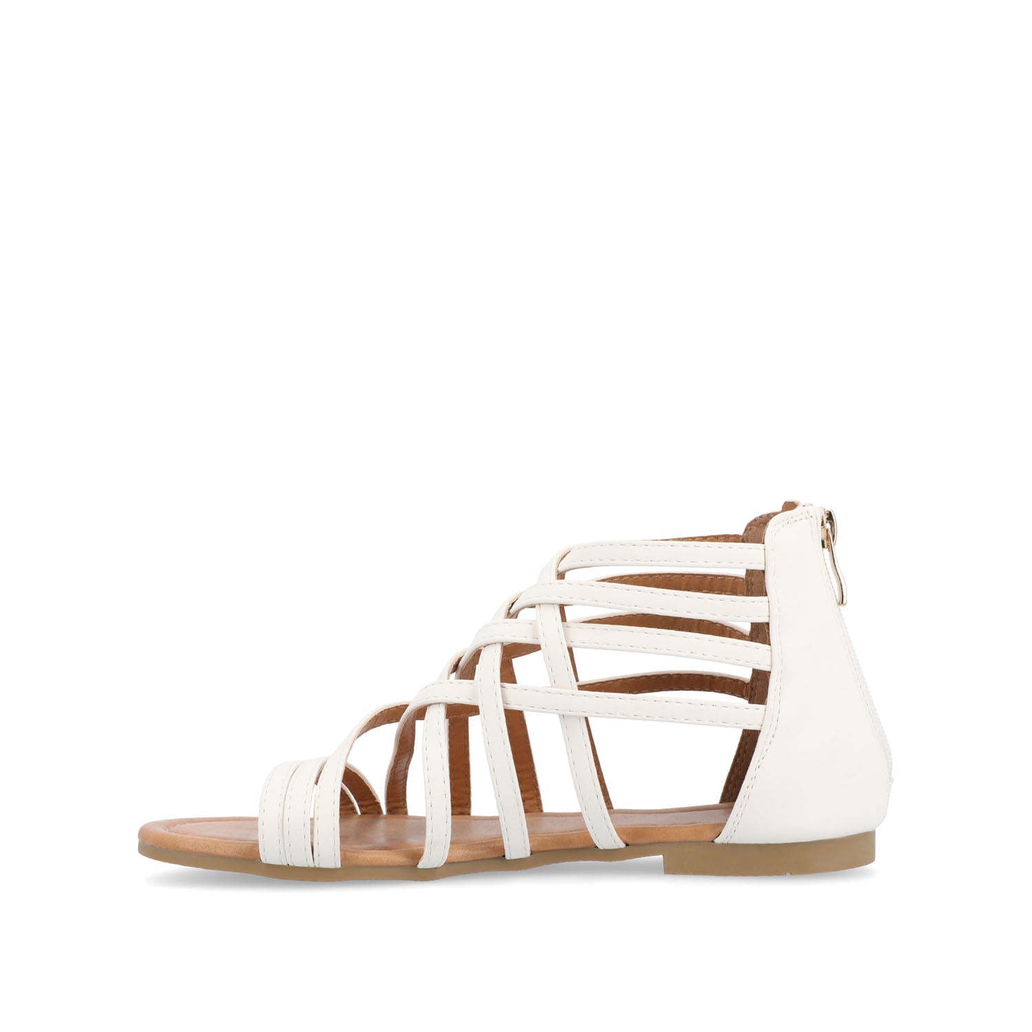 Journee Collection HANNI GLADIATOR SANDALS IN WIDE White PU
