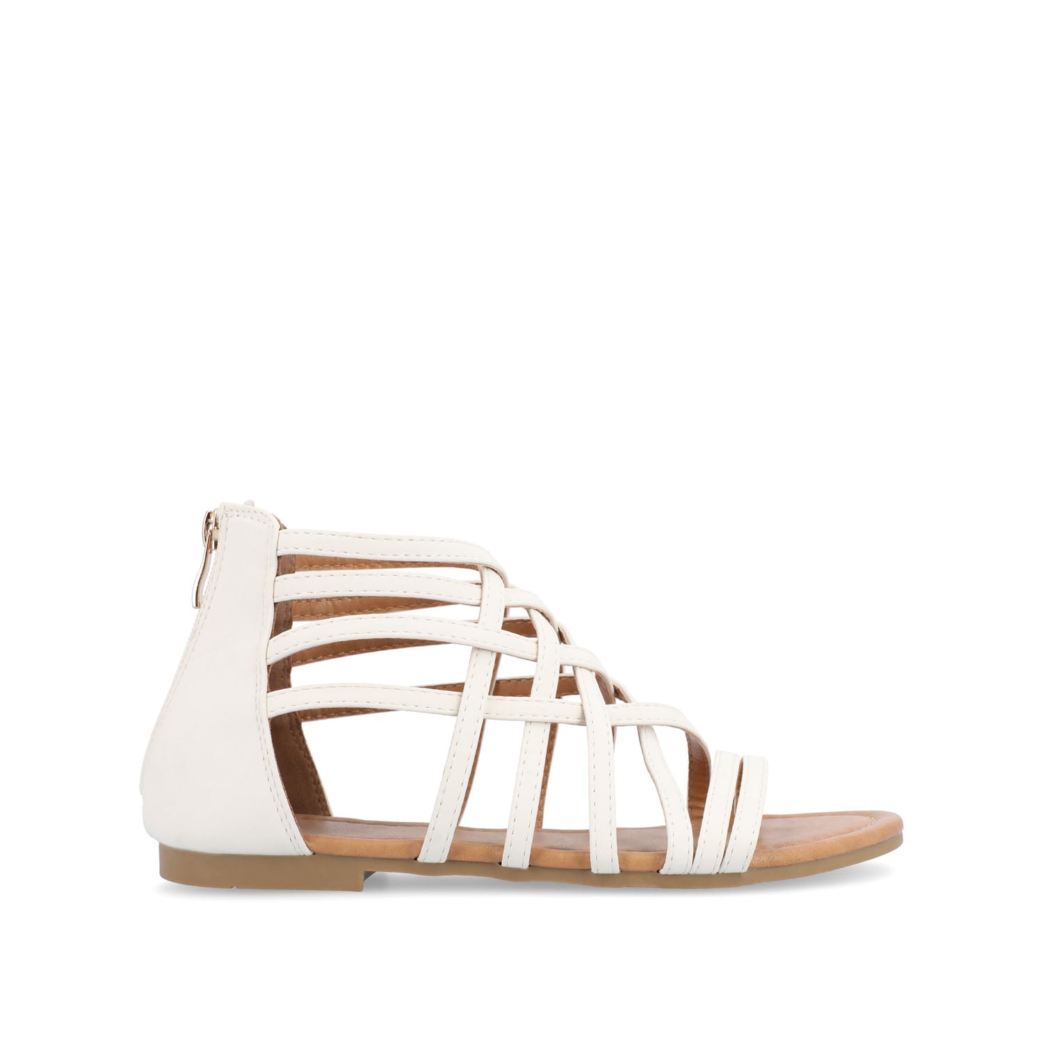 journee collection HANNI GLADIATOR SANDALS IN WIDE White PU