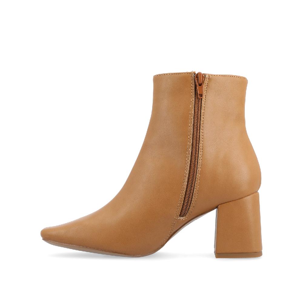 Journee Collection HAYLINN FAUX LEATHER BOOTIES IN WIDE White PU