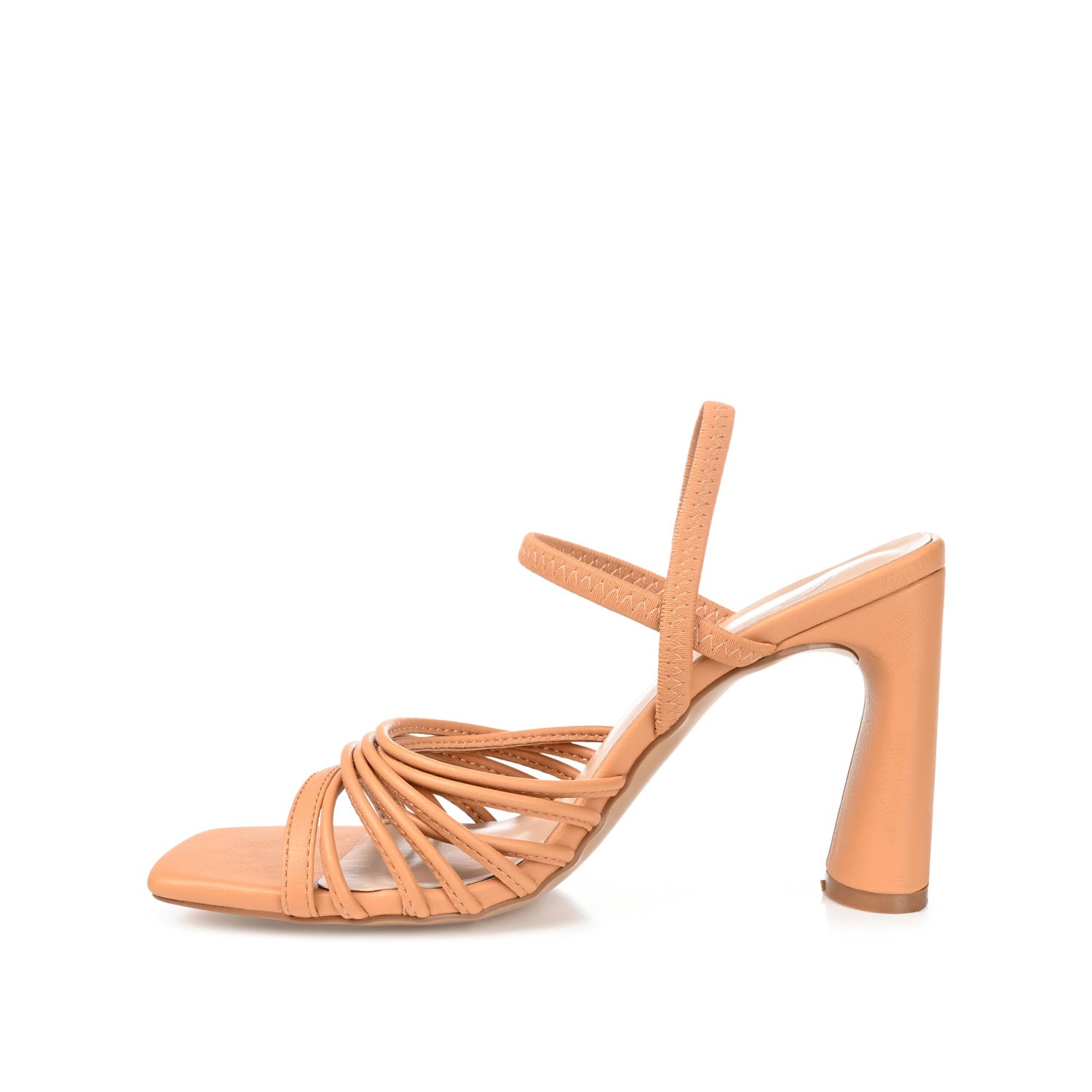 Journee Collection HERA STRAPPY HEELS IN FAUX LEATHER Tan
