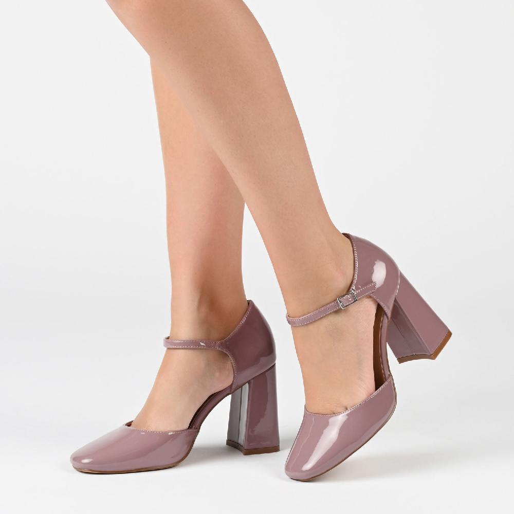 Journee Collection HESSTER BLOCK HEEL D'ORSAY IN WIDE Purple