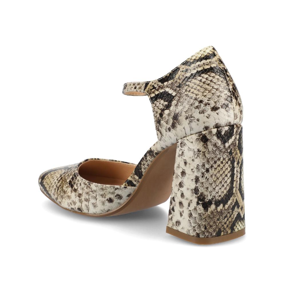 Journee Collection HESSTER PUMP HEELS IN FAUX LEATHER Silver PU