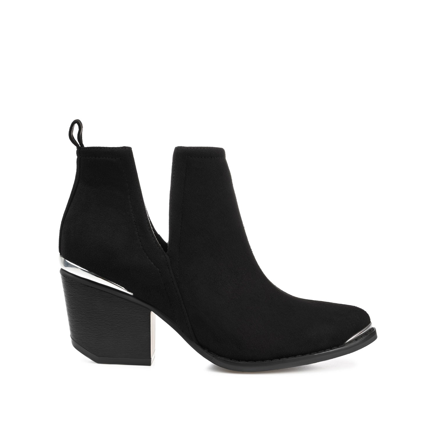 journee collection ISSLA CUTOUT BOOTIES IN WIDE Black