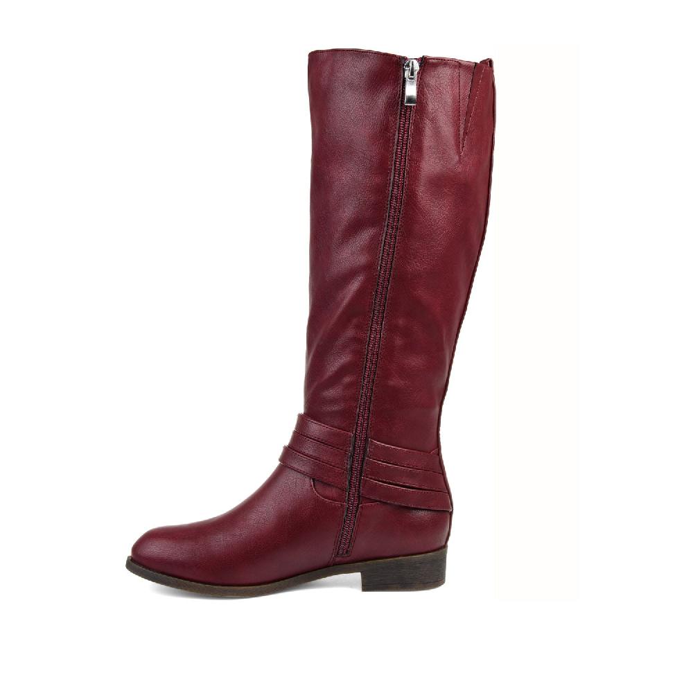 Journee Collection IVIE KNEE HIGH BOOTS IN FAUX LEATHER Brown PU