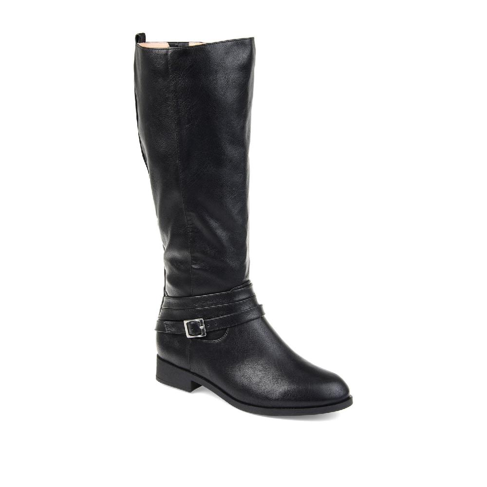 Journee Collection IVIE KNEE HIGH BOOTS IN WIDE CALF Brown PU
